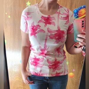 Sonoma Life + Style Everyday Tee Pink Watercolour Palm Trees